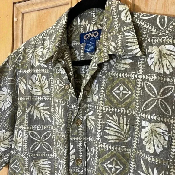 Ono & Company Mens 90s Vintage Hawaiian (2 Set) Shirt Size Medium Pink SP EXC - Picture 6 of 12